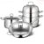 Heavy Duty Cookware Set Stainless Steel Home Frying Pan Soup Pot Set Steamer Frying Pan Glass Lid Kitchen Utensils