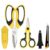 Heavy Duty Scissors, Sharp Scissors All Purpose Heavy Duty with Serrated Edge, Comfortable Non-Slip Handle, Easy Cutting Cardboard, Wires, Fabric, Leather, Iron Mesh (Yellow)
