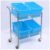 Heavy Duty Utility Cart with Plastic Baskets, Commercial Grade Rolling Trolley, Metal Storage Rack for Office, School, Church, Garage, 3 Tier Shelving
