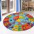 HEBE Play Rug 4ft ABC Alphabet Numbers Shapes Educational Area Rug Washable Crawling Mat Non Slip Play Mat Carpet for Girl Boy Bedroom Playroom