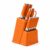 HEEVON 13-Piece Kitchen Knife Set with Block and 6 Steak Knives (Orange)
