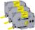 Hehua Tze Tape 12mm 0.47 Laminated Yellow Compatible for Brother TZe-631 Black on Yellow, 3 Pack Label Maker Tape for PT-D200