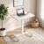 Height-Adjustable Mobile Standing Desk with Rolling Casters