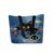 HEizmorixs Black Cats in Denim Print Canvas Tote Bag Reusable Washable Foldable Grocery Handbag with Inner Pocket for Travel, Beach, Work, Casual Stylish Black Cats in Denim Present for Women