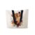 HEizmorixs Floral Calf Cow Print Canvas Tote Bag Reusable Washable Foldable Grocery Handbag with Inner Pocket for Travel, Beach, Work, Casual Stylish Floral Calf Cow Present for Women Friends