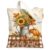 Hello Fall Pumpkins Sunflower Quote Autumn Canvas Tote Bag 13×15 Inch