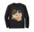 Hello New York Taxi and Skyline Watercolor Graphic Design Long Sleeve T-Shirt
