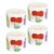 Hemobllo 4roll Holographic Fruit Stickers Roll Self-Adhesive Coated Paper Labels with Residue-Free Removal for Envelope Seal Decals and Spring Garden Projects, Red Sparkly Craft Stickers