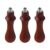 Hemobllo Wooden Wax Seal Stamp Replacement Handle Comfortable and Easy to Use 3pcs with Simple Retro Design Brown Wood Handle for DIY Crafts and Scrapbooking