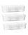 Hemompito Expandable Desk Drawer Organizer Bins with Removable Dividers, Clear & Durable BPA-Free PET Plastic, for Vanity, Kitchen, Bathroom, Office, and Bedroom Storage, 3-Pack