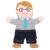 HEMOTON Interactive Father Hand Puppet for Made of Cloth and Pp Cotton, for Storytelling and Strengthening Parent Relationships in School or Home Play