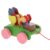 HEMOTON Wooden Animal Pull for Early Education Rope Pulling Cart Cultivates Cognitive Ability and Trains Brain Development Random Color