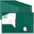 Henoyso 18 Pack Forest Green Plastic Folders with Clear Front Pockets Heavy Duty File Folders with 2 Pockets and Card Slot for Student Communication School Office Presentation Report