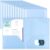 Henoyso 18 Pack Light Blue Plastic Folders with Clear Front Pockets Heavy Duty File Folders with 2 Pockets and Card Slot for Student Communication School Office Presentation Report