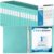 Henoyso 24 Pcs 3 Ring Binder with Clear Cover View Binders, Mint Green