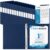 Henoyso 24 Pcs 3 Ring Binder with Clear Cover View Binders, Navy Blue
