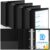 Henoyso 4 Pack 5 Inch D-Ring 3 Ring Binders with Clear Pocket, Heavy Duty Large Capacity Binder with Inside Pockets for Standard Pages 8.5 x 11, Presentation Binder for Office School(Black)