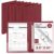Henoyso 4 Pcs Legal Size Durable 3 Ring Binder for 8.5″ x 14″ Paper Hold up to 175 Sheets Round Ring Binders for Artwork Blueprints, Office, Home, Work Places (1 Inch,Dark Red)
