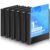 Henoyso 6 Pack 1 Inch Mini 3 Ring Binders 5.5 x 8.5 with Clear Front View Cover, Flexible Plastic A5 Round Ring Binders Bulk Pack, Portable Document Organizer, Holds 200–400 Sheets for School Office
