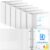 Henoyso 6 Pcs 4 Inch D-Ring 3 Ring Binders with Clear Pocket, Heavy Duty Large Capacity Binder with Inside Pockets for Standard Pages 8.5 x 11, Presentation Binder for Office School(White)