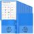 Henoyso 72 Pcs Plastic Folders with Clear Front Pockets and Prongs School to Home File Organizer Plastic Folder for Back to School Parent Teacher Communication Homework Office (Blue)