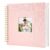 HenPisen Scrapbook Photo Album with Linen Cover, 10 x 10 Inch Hardcover Kraft White Pages Memory Book for Travel Wedding Guest Book Christmas Baby Shower, 40 Sheets/80 Pages, Light Pink