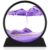 Herecanli Moving Sand Art Picture – 3D Quicksand Painting Decor – Round Glass 3D Deep Sea Sandscape – Relaxing Decoration for Home,Office,Desk,Mantle,Bookshelf,Room- (Purple, 7 in)