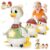 Hestiasko Baby Toys 6 8 10 12 Months, Tummy Time Duck Toy, Musical Dancing Duck Set with Lights & Sounds, Crawling and Interactive Sensory Learning Toy for Infants, Toddlers Gift for 1 Year Old Boy