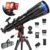 HETEKAN Telescope, Telescope for Adults High Powered, 90mm Aperture 900mm Refractor Telescopes for Kids & Beginners, Magnification 450X,for Planet Observation with Stainless Tripod & Phone Adapter