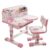 HEVIRGO Kids Desk and Chair Set, Height Adjustable Study Table with Drawer