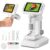 HEWEIMEI 1600X Microscope for Kids, 1080P 4.0″ Digital Screen Kids Microscopes with Slides Kit, Educational Science Toys for Christmas Birthday Gifts for 3-14 Year Old Children Students