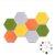 Hexagon Felt Board Tiles, 8Pcs Self Adhesive Bulletin Boards, Memo Display Board with Push Pins