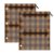 Hezely Beige Plaid 3 Ring Binder Pencil Pouch Clear Window Zipper Case