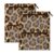 Hezely Leopard Print 3 Ring Binder Pencil Pouch Clear Window Zipper Case