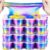 HFCHUPIN Galaxy Slime Kit, 24 Pack DIY Stress Relief Putty Toy, Perfect Party Favors for Kids Ages 6-12,Classroom Reward Birthday Christmas