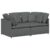 HGFDVCMR 2-Piece Modular Sectional Sofa with Cushions, Dark Gray