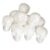 HHRJNUST 10 Pieces Foam Craft Skulls Polystyrene Ornaments Modelling Foam Material Smooth Surface Suitable for Halloween Christmas Kids Crafts Home