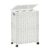 Hiagnete Toilet Paper Storage Basket with Lid and Wheels, Rattan Toilet Paper Holder Storage, Toilet Paper Organizer for Bathroom, Bedroom, Kitchen, 12.6”L x 7.1”W x 17.14”H, White