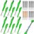 Hiboom 6 Pack Solid Carpenter Pencils with 72 Pcs 2.8 mm Lead Refills Mechanical Construction Pencils Pencil Cap Built In Sharpener Woodworking Marking Tools for Architect Long Nosed Deep Hole Scribe