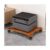 HIFI Audio Stand with Shock-Absorbing Feet Wooden AV Rack for CD & Record Players 1-Tier Display Cabinet for Living Room – Stylish Brown Finish
