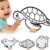 High-Contrast Black & White 3D Sea Creatures — Builds Baby Vision Books & Cards Can’t. Then Toddler Motor Skills for School. Re-Colorable Whale, Clownfish, Sea Turtle, Dolphin + 10 Crayons.