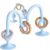 High Chair Suction Toy for High Chair Trays, Baby Suction Cup Toy with Large Suction Base, Food Grade Silicone and Wooden Rings, Sensory Toy 6-12 Months