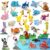 HIGH GODO 24 Pack Party Favors Building Set – 72 Kinds of Animals Building Blocks Toys Goodie Bag Stuffers Party Gift, Christmas Valentines Easter Birthday Gift for Teens Adults Ages 14+