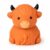Highland Cow Squeeze Toy, Cute Slow Rising Fidget Stress Relief Sensory Toy, Soft Novelty Animal Desk Squishy for Kids, Teens, and Adults, Brown