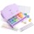 HIMI Twin Cup Jelly Gouache Paint Set with 3 Paint Brushes, 36 Colors 12g, Jelly Cup Design, Non Toxic Paint for Canvas and Paper, Art Supplies for Professionals (Purple Case)