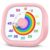 HIPPIH Visual Timer for Kids – 60 Minute Pomodoro Timers for Classroom Kitchen Office, Countdown Kids Timer Clock with Rainbow Disk, Desk Time Management Tool for Toddler with Silent Operation, Pink