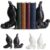Hippo Bookends for Heavy Books, 8.3″ Tall 4.2 lbs Heavy Duty, Set of 2 (White)