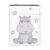 Hippo Cartoon Cute Animal Book Sleeve with Zipper Front Pocket for Hardcover