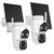 Hiseeu Solar Camera Outdoor, 4MP Dual Lens, Wireless Home Security Camera