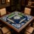 Hiseng Mahjong Mat for Table (Elegant Peony 6,90x90cm)